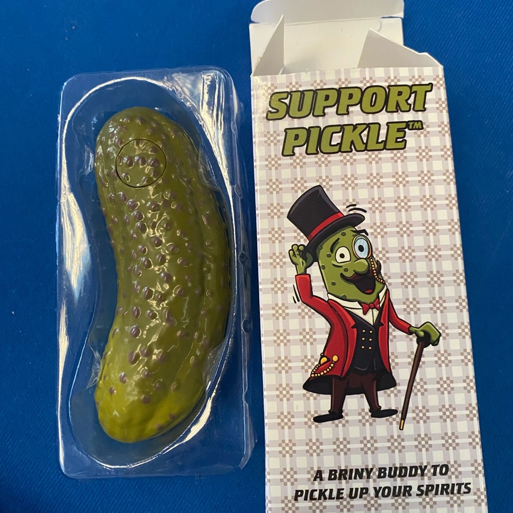 Talking Support Pickle - 100+ Positive Inspirational Phrases - Press Button - Picture 2 of 3